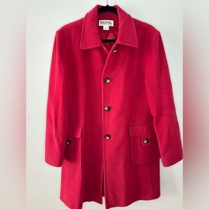 Michael Kors Red Wool Peacoat Size Large